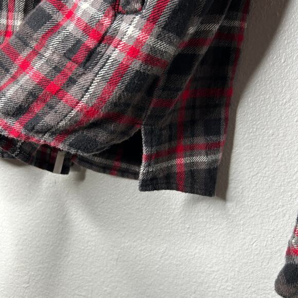 Woolrich Oxbow Bend Plaid Flannel Shirt Jacket Red Black Womens Medium - Picture 8 of 13